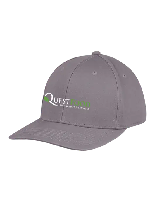 Premium Modern Structured Twill Charcoal Snapback Cap w/Quest Food Logo