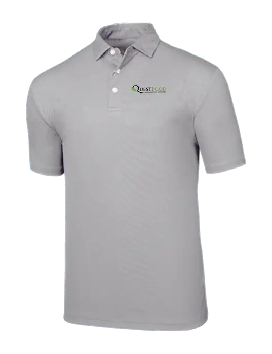 Callaway Birdseye Light Grey Polo w/Quest Food Logo