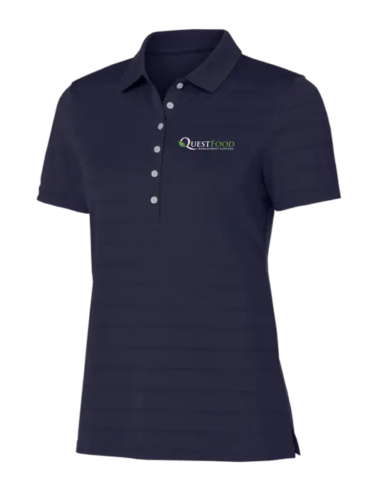 Callaway Womens Navy Ventilated Polo w/Quest Food Logo