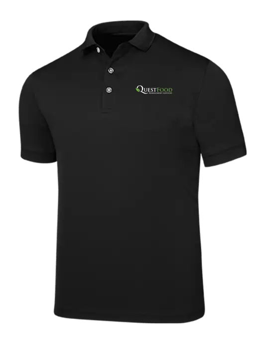 Callaway Ottoman Black Polo w/Quest Food Logo