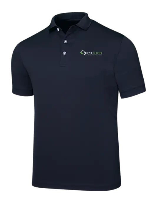Callaway Ottoman Navy Polo w/Quest Food Logo