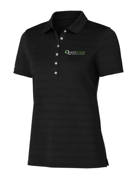 Callaway Womens Black Ventilated Polo w/Quest Food Logo