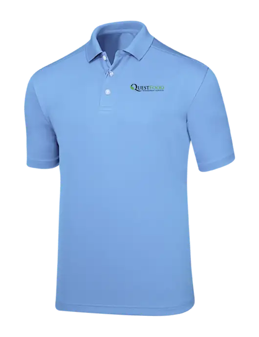 Callaway Core Light Blue Performance Polo w/Quest Food Logo
