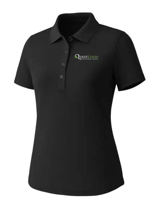 Callaway Womens Core Black Performance Polo w/Quest Food Logo