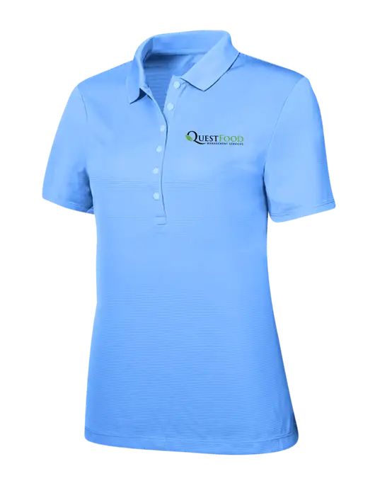 Callaway Womens Ottoman Light Blue Polo w/Quest Food Logo