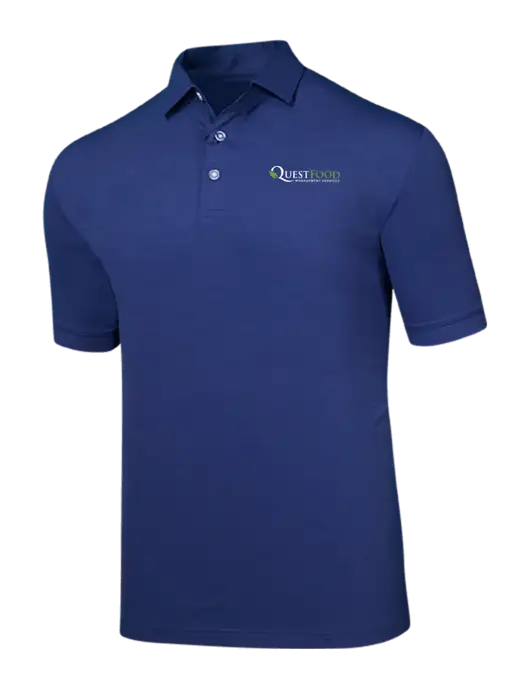 Callaway Navy Fashion Tonal Polo w/Quest Food Logo