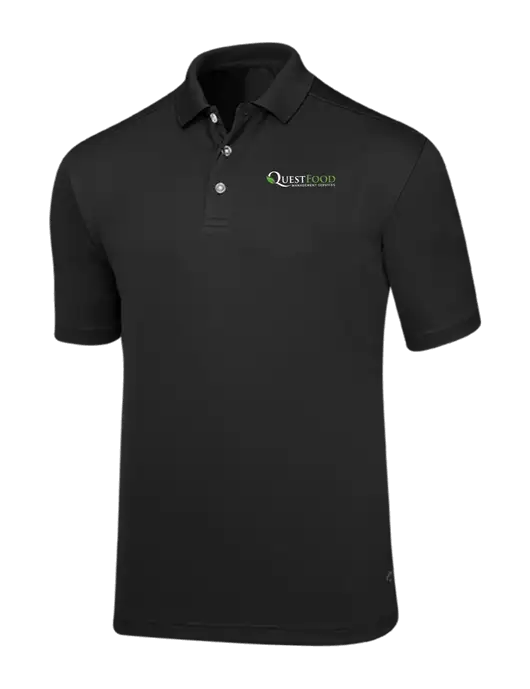 Callaway Core Black Performance Polo w/Quest Food Logo