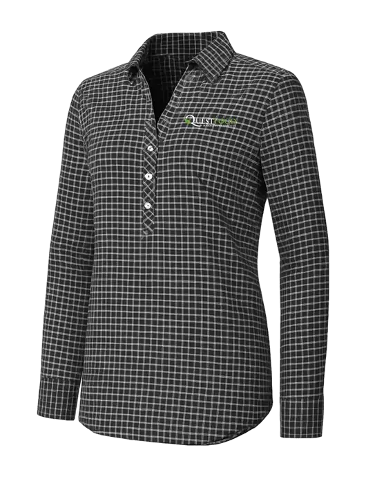 Womens Dark Grey/White City Stretch Shirt w/Quest Food Logo