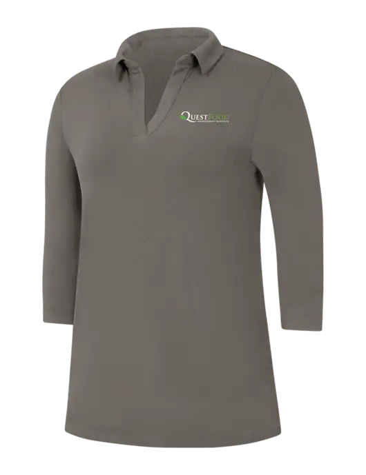 Womens Dark Grey Luxe Knit Tunic w/Quest Food Logo