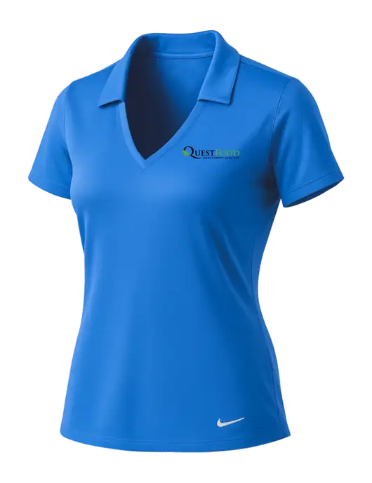NIKE Carolina Blue Womens Dri-Fit Vertical Mesh Polo w/Quest Food Logo