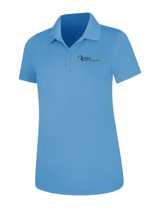 Carolina Blue Womens Dry Zone UV Mesh Polo w/Quest Food Logo