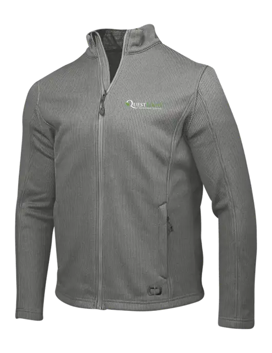 OGIO Medium Grey Grit Fleece Jacket w/Quest Food Logo