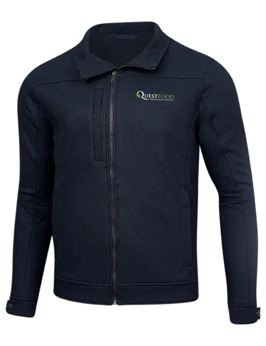 Cornerstone Navy Duck Bonded Soft Shell Jacket w/Quest Food Logo