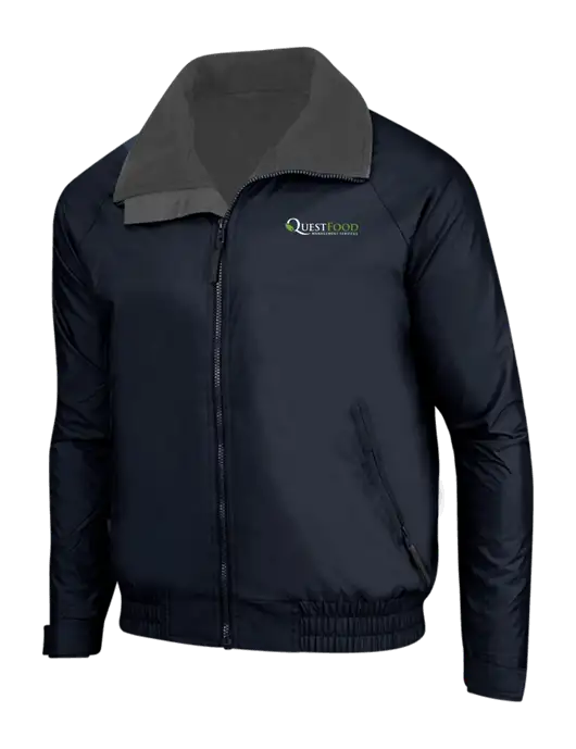 True Navy/Grey Heather Classic Competitor Jacket w/Quest Food Logo