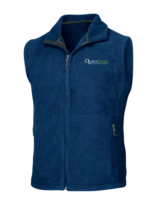 Navy Fleece Vest w/Quest Food Logo