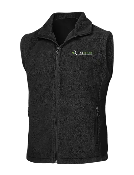 Black Fleece Vest w/Quest Food Logo