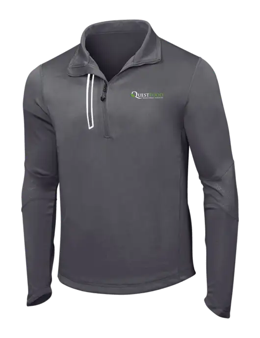 OGIO Gear Grey Endurance Fulcrum 1/4 Zip w/Quest Food Logo