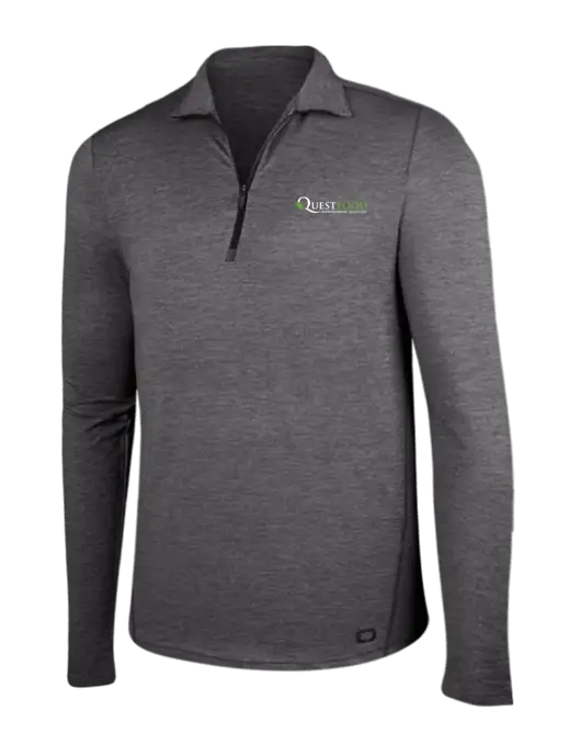 OGIO Gear Grey Heather Endurance Force 1/4 Zip w/Quest Food Logo
