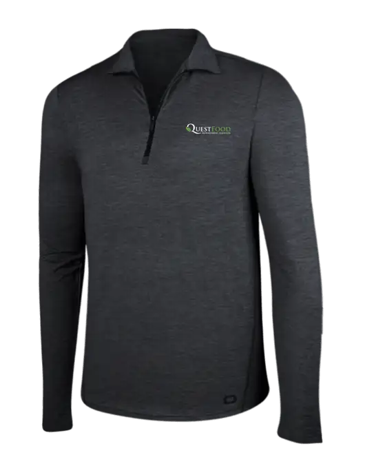 OGIO Blacktop Heather Endurance Force 1/4 Zip w/Quest Food Logo