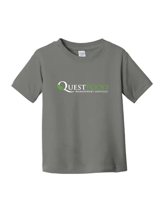 Rabbit Skins Charcoal Toddler Fine Jersey Tee w/Quest Food Logo