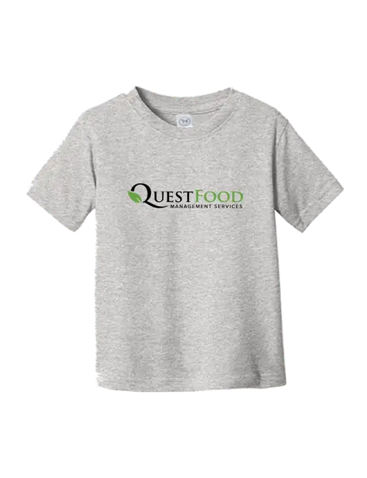 Rabbit Skins Light Grey Heather Toddler Fine Jersey Tee w/Quest Food Logo