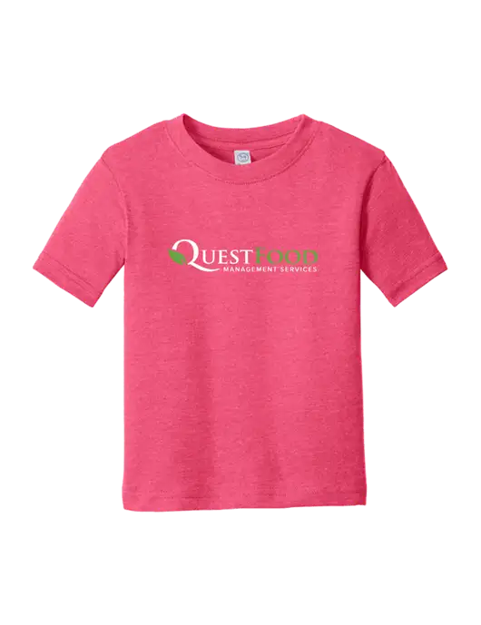 Rabbit Skins Vintage Hot Pink Toddler Fine Jersey Tee w/Quest Food Logo