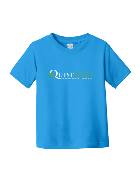 Rabbit Skins Cobalt Toddler Fine Jersey Tee w/Quest Food Logo
