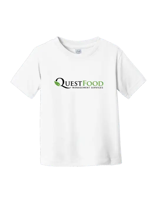 Rabbit Skins White Toddler Fine Jersey Tee w/Quest Food Logo