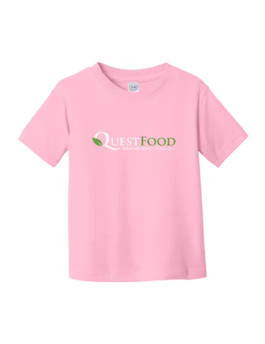 Rabbit Skins Pink Toddler Fine Jersey Tee w/Quest Food Logo