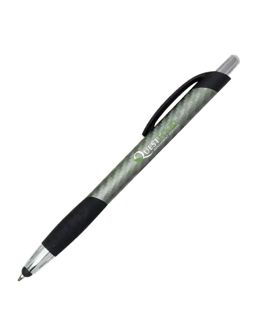 Sunray Gunmetal Stylus Pen w/Quest Food Logo
