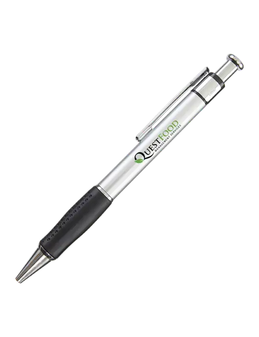 Malta Silver Pen - Black Ink w/Quest Food Logo