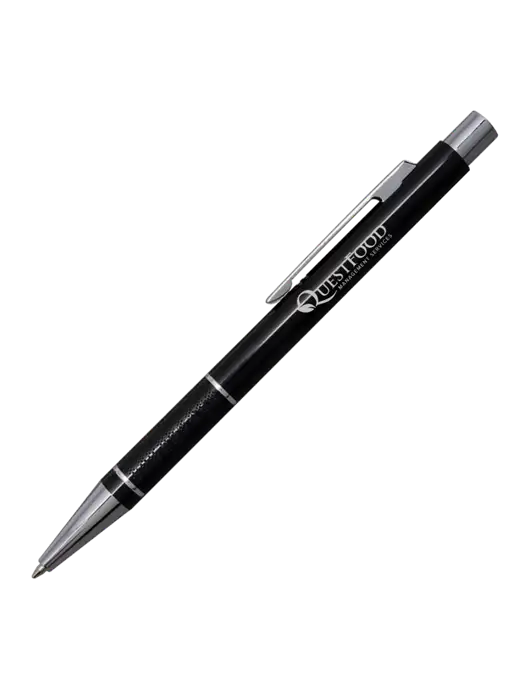 St George Black Pen - Blue Ink w/Quest Food Logo