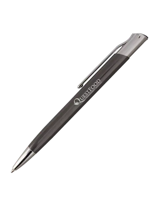 San Malo Gunmetal Pen - Black Ink w/Quest Food Logo