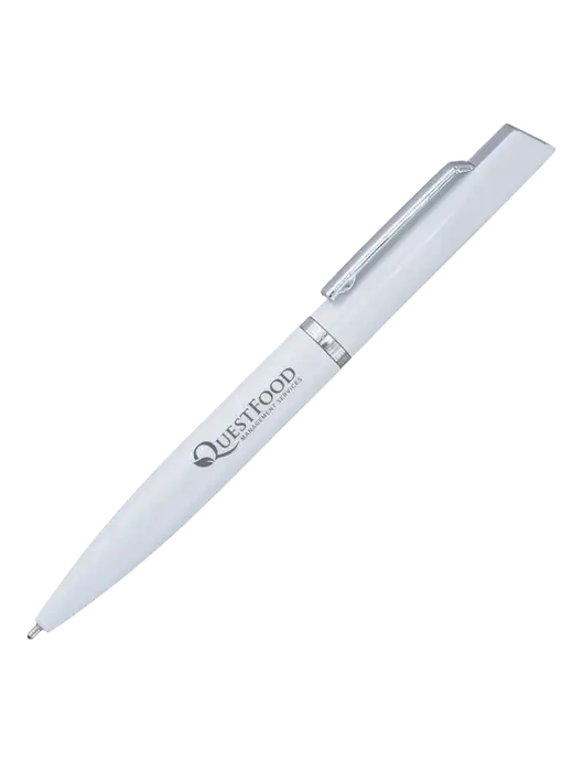 Santos White Pen - Black Ink w/Quest Food Logo