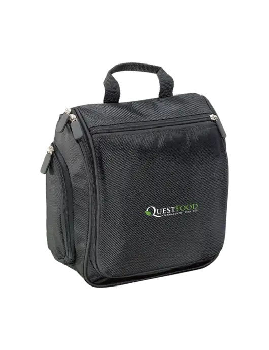 Hanging Black Toiletry Kit w/Quest Food Logo
