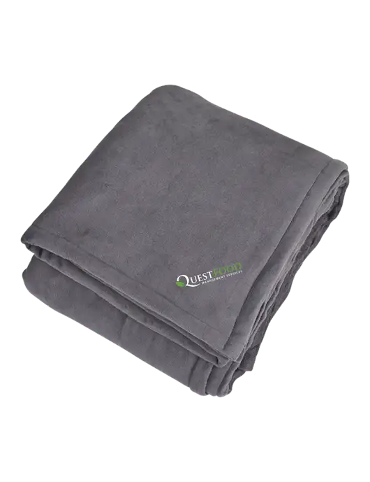 Mountain Lodge Hearth Grey Blanket  w/Quest Food Logo