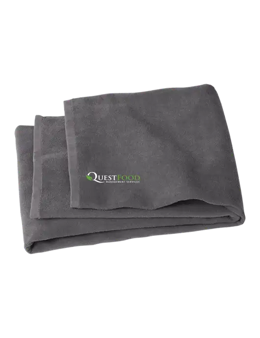 Graphite Beach Towel w/Quest Food Logo