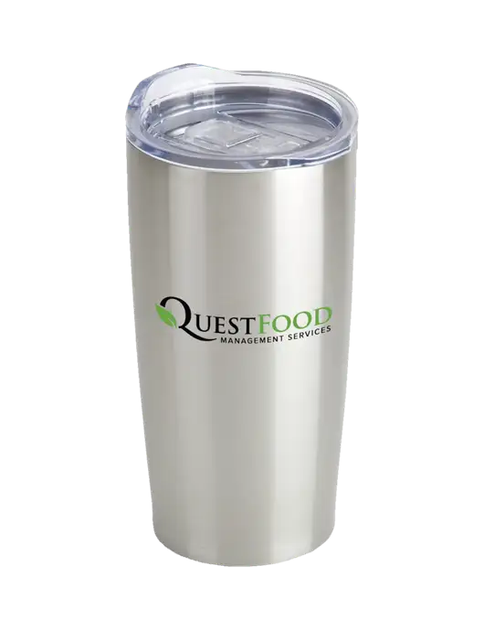 Society Silver 20 oz Insulated Tumbler w/Quest Food Logo