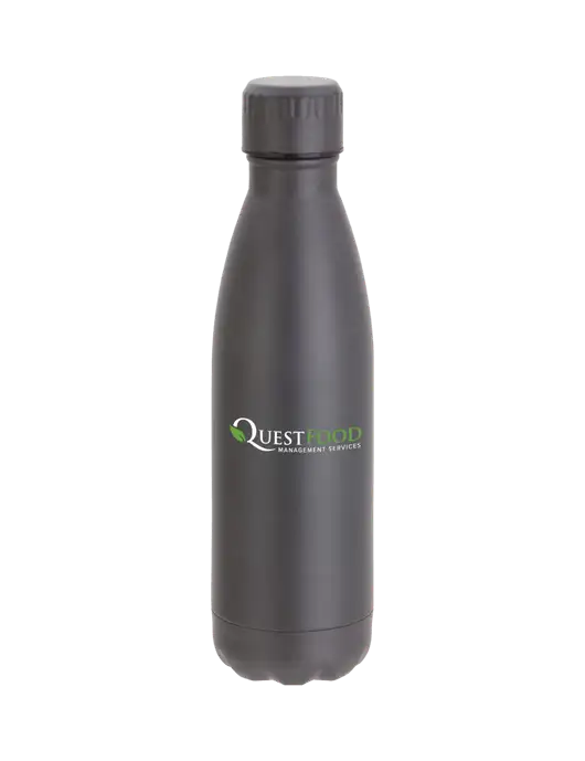 City Go Matte Charcoal 17 oz Insulated Bottle w/Quest Food Logo