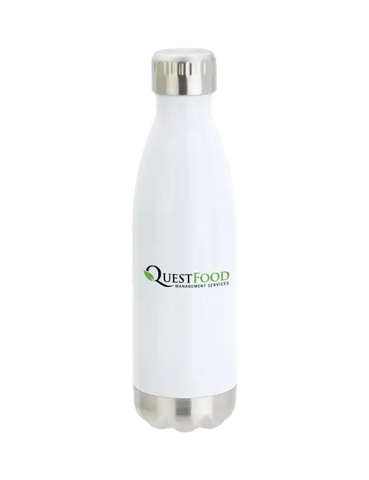 City Go White 17 oz Insulated Bottle w/Quest Food Logo