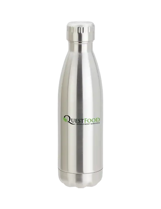 City Go Silver 17 oz Insulated Bottle w/Quest Food Logo