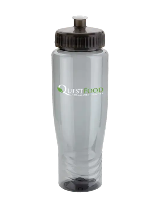Roam Smoke 28 oz Eco-Polyclear Bottle with Push Pull Lid w/Quest Food Logo