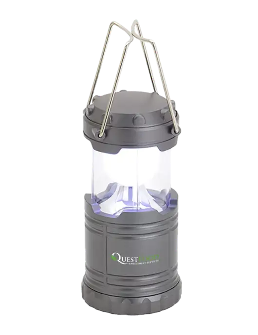 Gunmetal Mini Retro Lantern w/Quest Food Logo