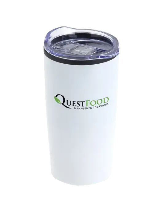 Olympus White 20 oz Tumbler w/Quest Food Logo