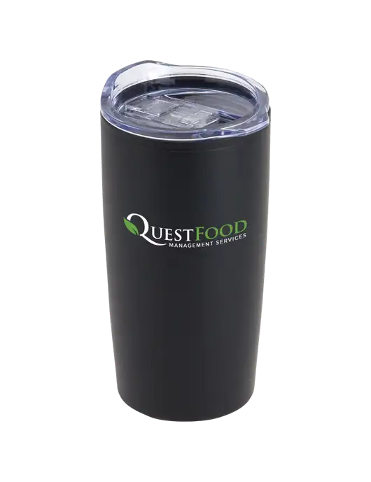 Olympus Black 20 oz Tumbler w/Quest Food Logo