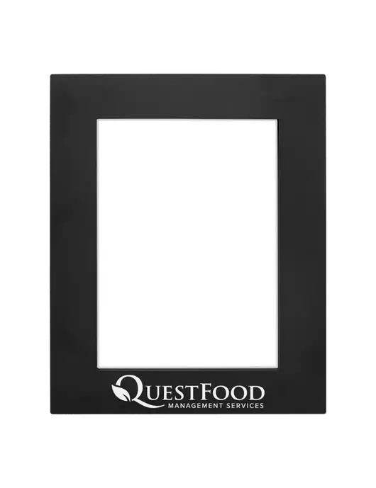 Black Aluminum Photo Frame, 5 x 7 w/Quest Food Logo