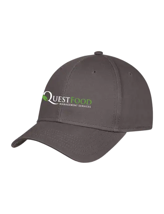 Charcoal Structured Cap Hook & Loop w/Quest Food Logo