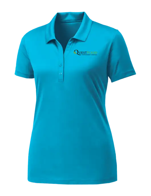 Womens Sapphire Blue PosiCharge Competitor Polo w/Quest Food Logo