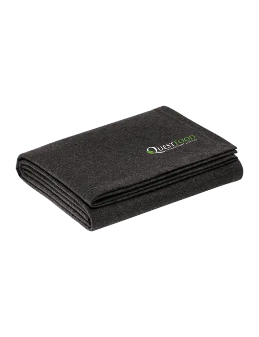 Recycled Charcoal Heather Blanket w/Quest Food Logo