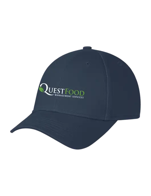 Navy Structured Cap Hook & Loop w/Quest Food Logo